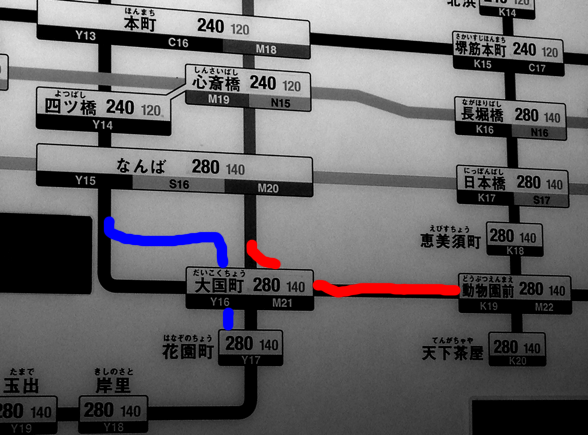 大阪市営地下鉄路線図-修正案